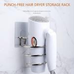 Hair Dryer Holder Rack Blower Organizer Shelf Stainless Steel.