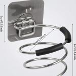 Hair Dryer Holder Rack Blower Organizer Shelf Stainless Steel.