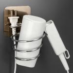 Hair Dryer Holder Rack Blower Organizer Shelf Stainless Steel.