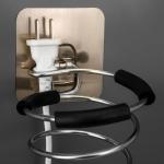 Hair Dryer Holder Rack Blower Organizer Shelf Stainless Steel.