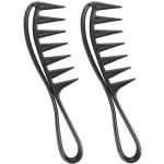 Wide Tooth Comb Hair Care Massage Scalp Women (Pack of 2).