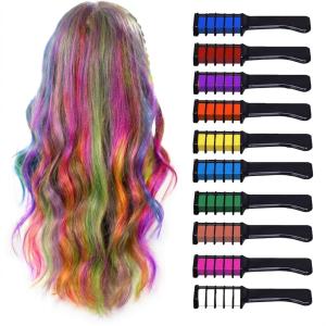 12 Hair Color for Girls Temporary Hair Color Dye for Kids, Comb, Gifts For Girls.