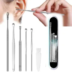 6-Piece Spring Earwax Removal Tool Set (Multicolor)