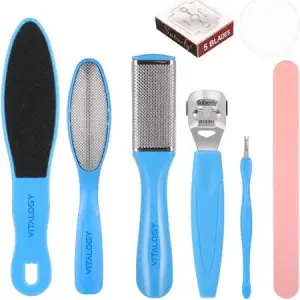 Pedicure Tools for Feet - 8 in 1 Pedicure Kit | Foot Scrubber for Dead Skin, Callus Remover, Foot Scraper, Foot File