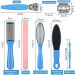 Pedicure Tools for Feet - 8 in 1 Pedicure Kit | Foot Scrubber for Dead Skin, Callus Remover, Foot Scraper, Foot File