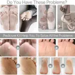Pedicure Tools for Feet - 8 in 1 Pedicure Kit | Foot Scrubber for Dead Skin, Callus Remover, Foot Scraper, Foot File