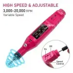 Electric Nail Drill Machine 20000 RPM Professional Nail Drills for Acrylic Nails Gel E-file Nail File