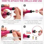 Electric Nail Drill Machine 20000 RPM Professional Nail Drills for Acrylic Nails Gel E-file Nail File