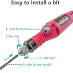 Electric Nail Drill Machine 20000 RPM Professional Nail Drills for Acrylic Nails Gel E-file Nail File