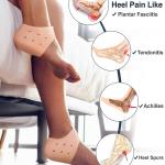 Silicone Half Heel Protector Socks Moisturizing Socks For Foot-Care, Heel.( 1 Pair).