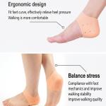 Silicone Half Heel Protector Socks Moisturizing Socks For Foot-Care, Heel.( 1 Pair).