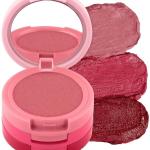 3in1 lip and cheek tint cream blush Pink, Peach, Red color.( Pack of 1).