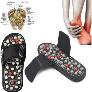 Spring Acupressure Magnetic Therapy Sandals/Rotating Acupressure Foot Slippers for Men & Women (Pack of 1)