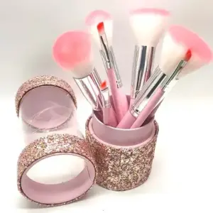 8pcs Soft Bristle Face and Eye Wooden Color Makeup Brush Set.