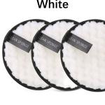 3 Pcs. reusable makeup remover cleansing pads white