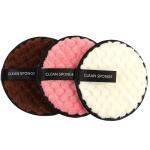 Makeup Remover Sponge Reusable Rounds Soft Facial Cleaning Puffs(Multicolor) 3 Piece