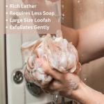 Sponge – Premium Round Loofah Body Wash Puff and Shower Scrubber (Pack of 2)