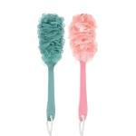 Loofah Back Scrubber for Shower, Long Handle Bath Sponge Shower Brush 2 Pcs