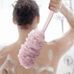 Loofah Back Scrubber for Shower, Long Handle Bath Sponge Shower Brush 2 Pcs