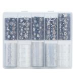 (10 Rolls) Nail Foil Transfer Sticker DIY Holographic Nail Decoration, 10 Designs Laser Nail, Women