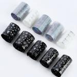 (10 Rolls) Nail Foil Transfer Sticker DIY Holographic Nail Decoration, 10 Designs Laser Nail, Women