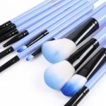 12pcs Professional Make Up Brush for Foundation Blush, Portable Storage Box, Best Gift Kit (Blue)