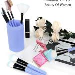 12pcs Professional Make Up Brush for Foundation Blush, Portable Storage Box, Best Gift Kit (Blue)