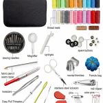 100 Pcs Sewing Kit, 12 Thread Pools, Tailoring Accessories, Silai Thread and Needle, Craft Material, Thread Box Set, Travel Bag
