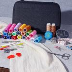 100 Pcs Sewing Kit, 12 Thread Pools, Tailoring Accessories, Silai Thread and Needle, Craft Material, Thread Box Set, Travel Bag