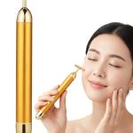 24k Golden Pulse Facial Massager, T-Shape Electric Sign Face Massage Tools ( Pack of 1).