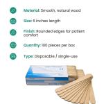 Depressor Wooden Stick Non-Sterile (Pack of 100)