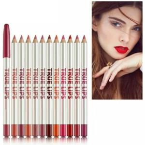 High quality makeup matte colorful wood material lipliner lip pencil 1 pcs