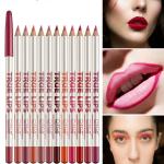 High quality makeup matte colorful wood material lipliner lip pencil 1 pcs