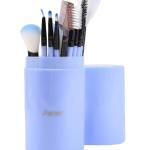 12pcs Professional Make Up Brush for Foundation Blush, Portable Storage Box, Best Gift Kit (Blue)