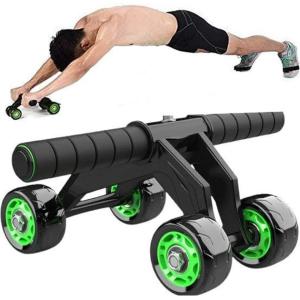4-Wheel Ab Roller/Fitness for Unisex Ab Exerciser  (Multicolor) 1 Piece.