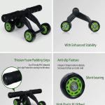 4 Wheel AB Roller Wheel Toner Exercise Equipment for Abdominal Core Workouts(Pack of 1).