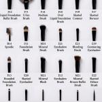 24 Piece Makeup Brush Set with PU Leather Case (Black)