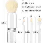 Makeup Brush Set 4 in 1 Portable Travel Blending Powder Foundation Brush.
