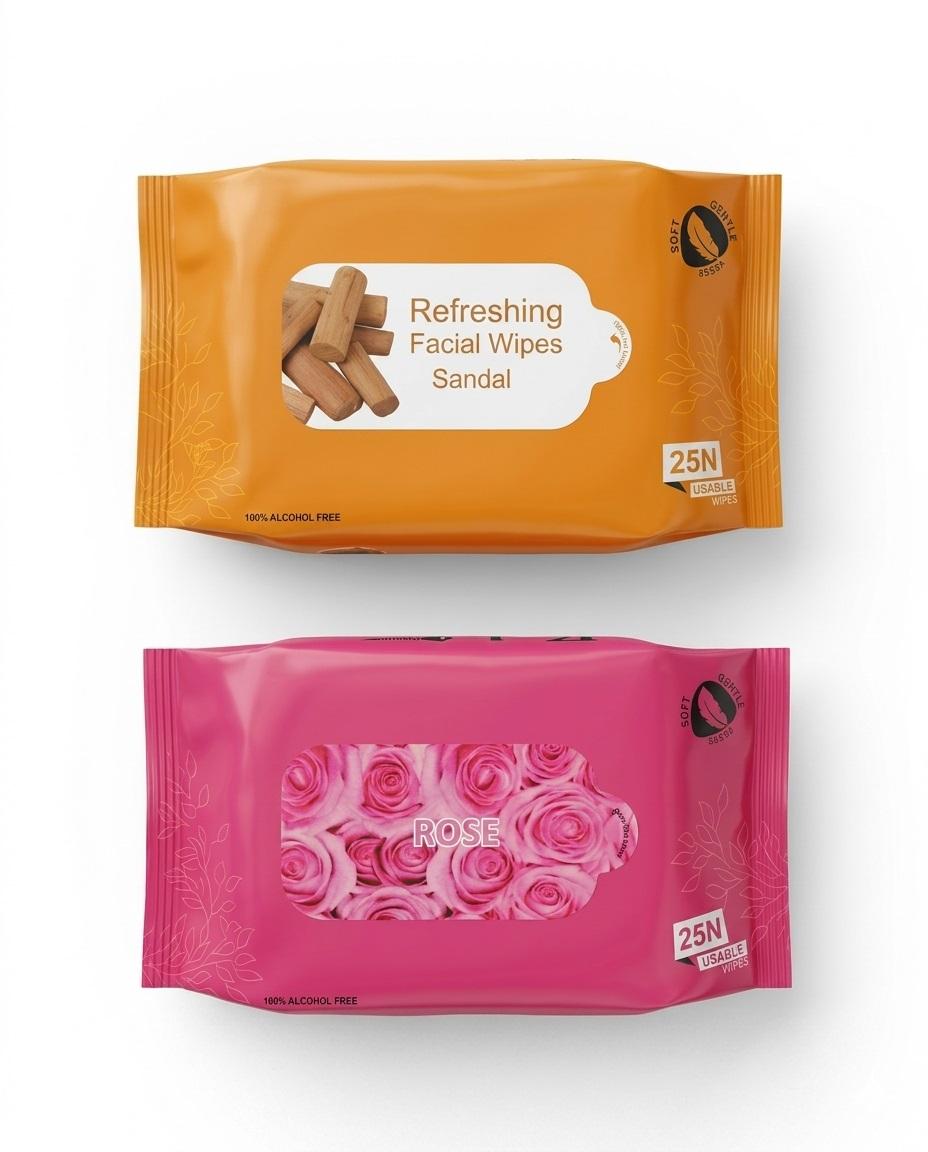 Refreshing Wipes / Face Wipes / Facial Tissue Pack of 2