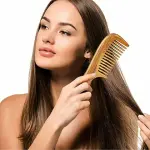 Pack of 3 Pieces Handmade Wooden Comb (Lakdi ka Kangha) Wide Tooth Comb For Women & Men Hair Growth.